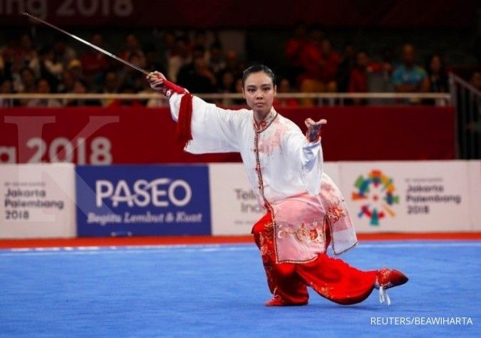 Tim Wushu Indonesia berhasil melampaui target di Asian Games 