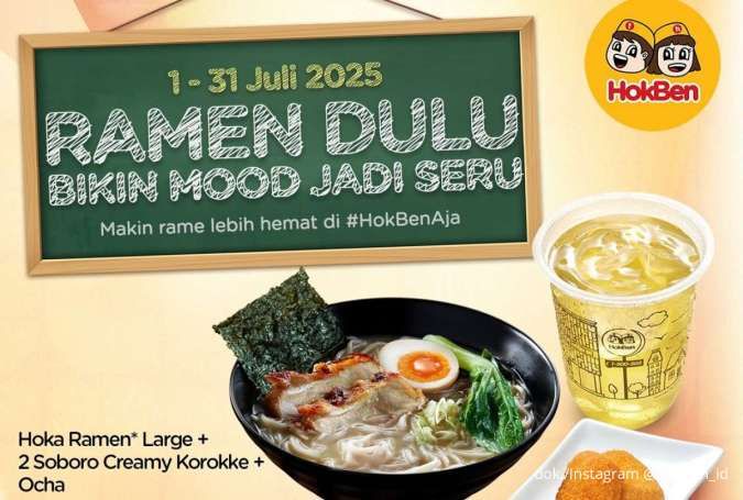 Promo HokBen Ramen Dulu Juli 2025: Ramen + Dumpling + Ocha Cuma Rp 50.000-an