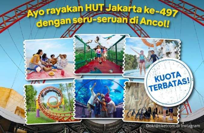 Promo Tiket.com Spesial HUT Kota Jakarta, Promo Tiket Ancol & Nonton Konser Dewa 19