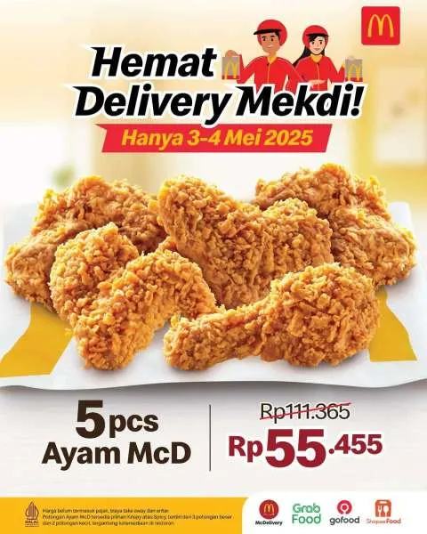 Promo McD Delivery Hemat 5 Ayam Goreng