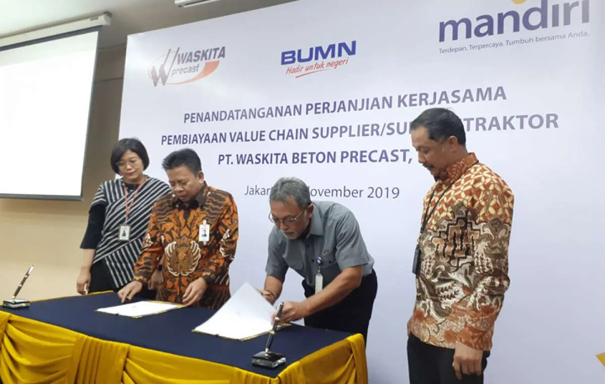 Waskita Beton (WSBP) gandeng Bank Mandiri percepat pembayaran invoice kepada supplier