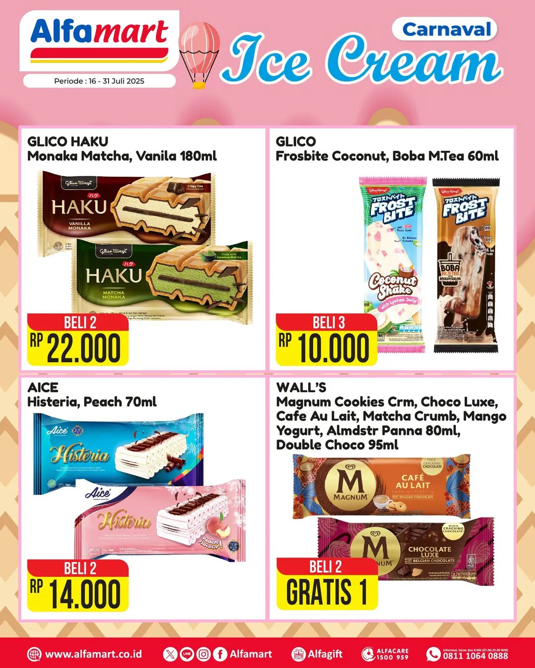 Promo Alfamart Carnaval Ice Cream Periode 16-31 Juli 2025