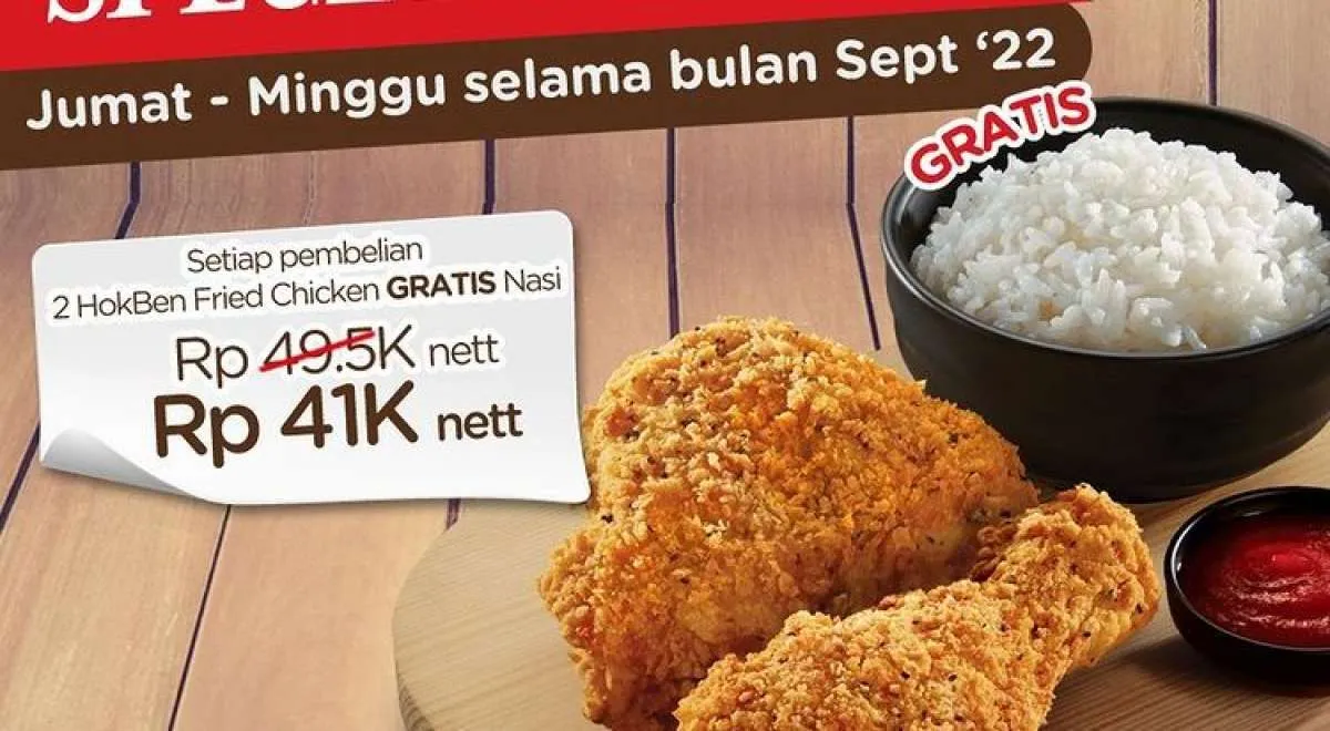 Promo HokBen Jelang Akhir Pekan di Bulan September 2022, Ada Potongan Harga