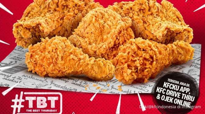 Promo KFC The Best Thursday Crazy Deal 5 Ayam Rp 60.000, Promo Spesial Hari Kamis!