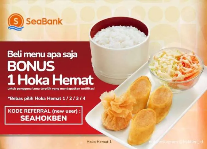 Awal Tahun Hemat Pakai Promo HokBen & SeaBank, Beli Menu Favorit Free Hoka Hemat