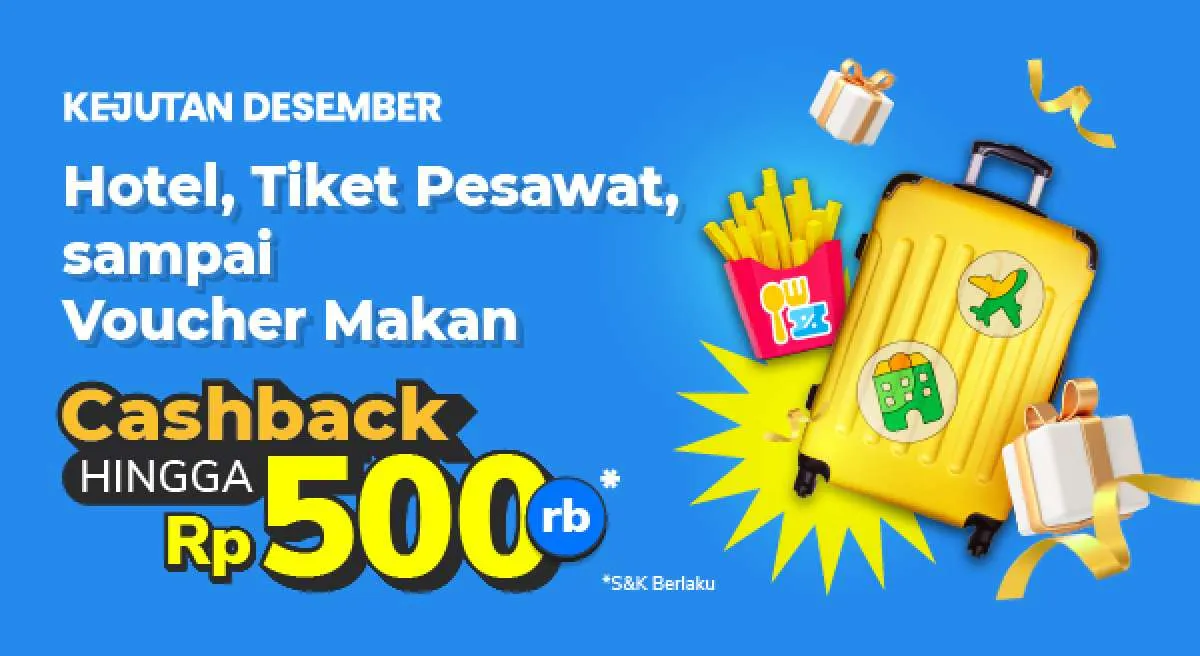 Promo Tokopedia Desember, Pesan Hotel hingga Voucher Makan Cashback Rp 500.000
