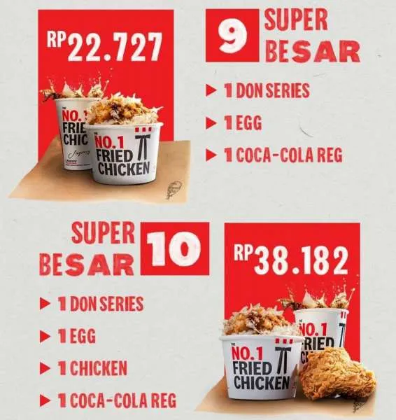 Promo menu terbaru KFC Super Besar 9 & 10