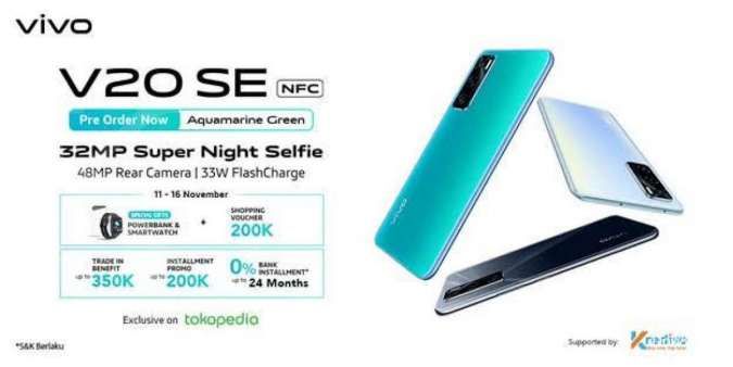 Vivo Hadirkan Warna Baru V20 SE Aquamarine Green yang Segar dan Menawan