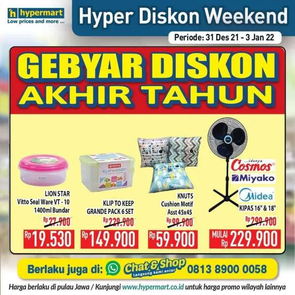 Promo Hypermart Hyper Diskon Weekend Periode 31 Desember 2021-3 Januari 2022