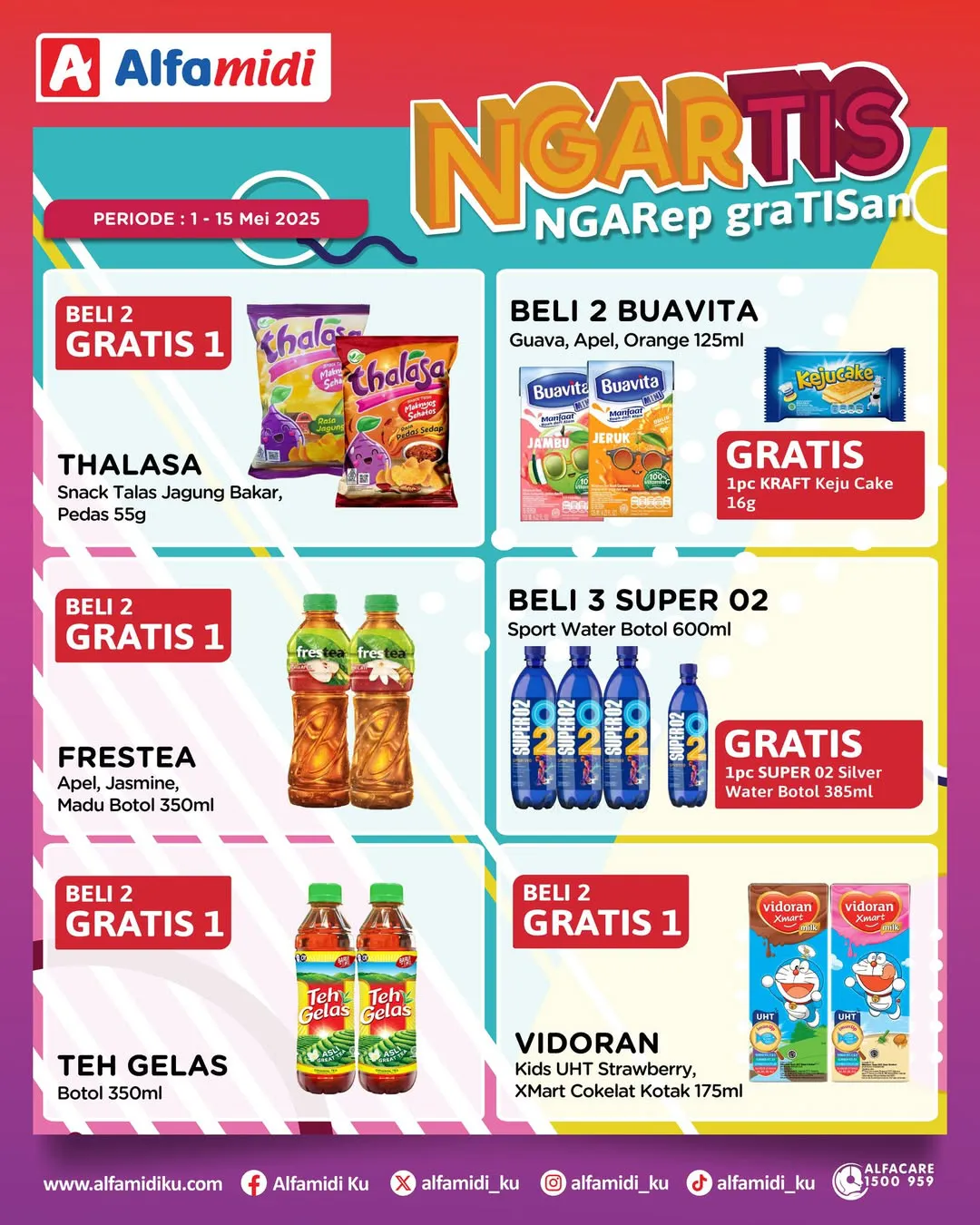 Promo Alfamidi Ngartis (Ngarep Gratisan) Periode 1-15 Mei 2025