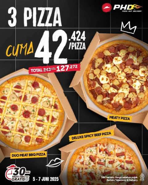Promo Pizza Hut Delivery 5-7 Juni 2025