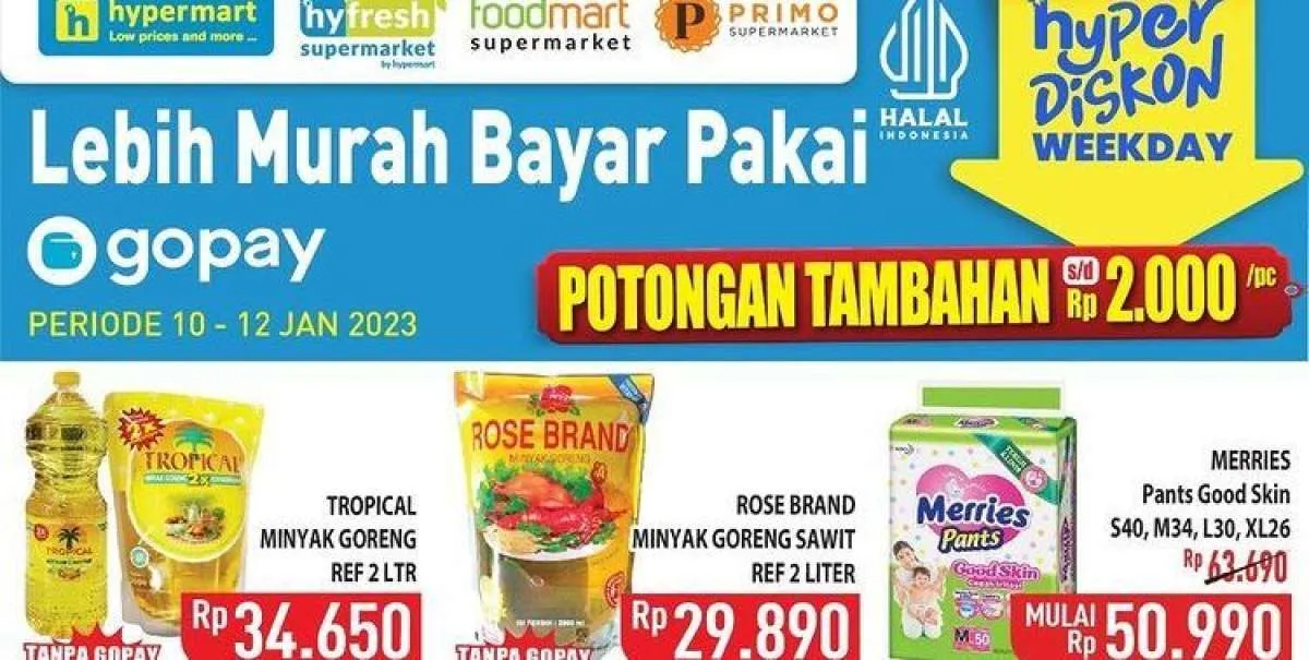 Harga Promo Hypermart Sampai 12 Januari 2023, Bayar Lebih Murah Pakai Gopay