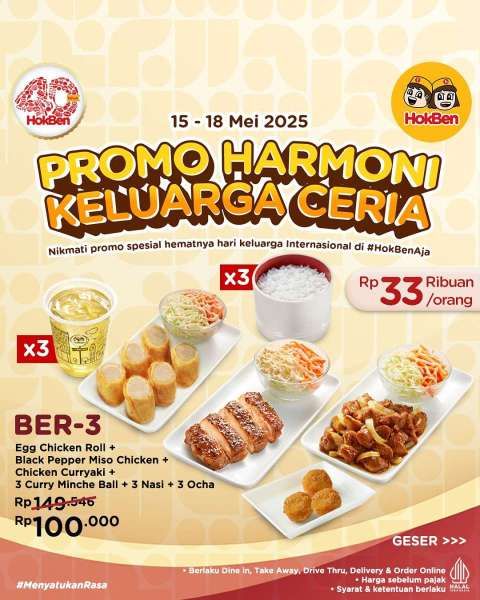 Promo HokBen 15-18 Mei 2025 Spesial Hari Keluarga Internasional
