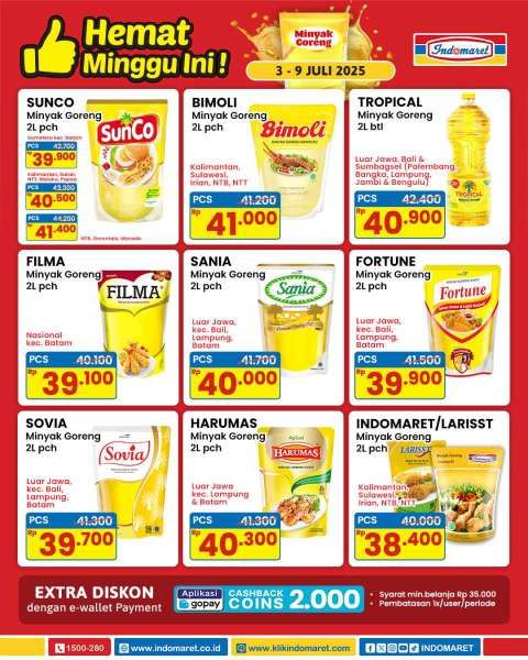 Promo Minyak Goreng di Indomaret 3-9 Juli 2025 