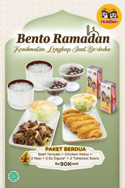 Cari Menu Buka Puasa? Hokben Sajikan Kembali Bento Ramadan