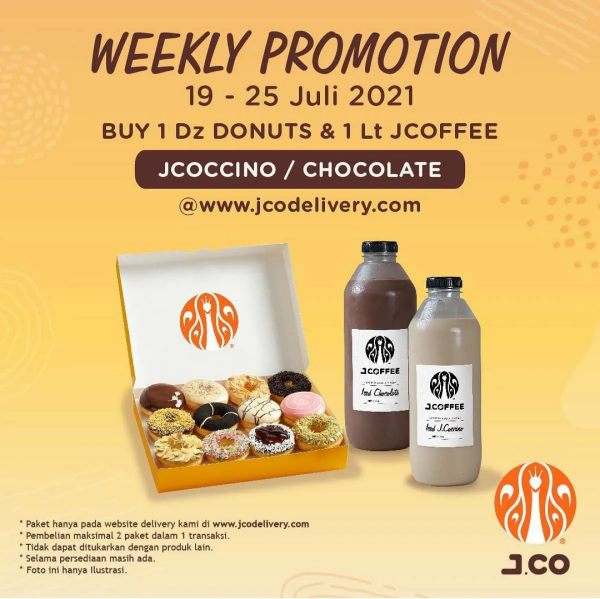 Promo Mingguan J.CO 19-25 Juli 2021, Beli Selusin Donut + 1 Liter JCoffee Harga Hemat