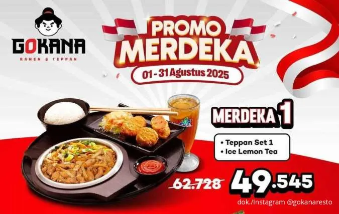 Promo Merdeka Gokana 1-31 Agustus, 3 Paket Favorit Mulai Rp 49.000-an Saja