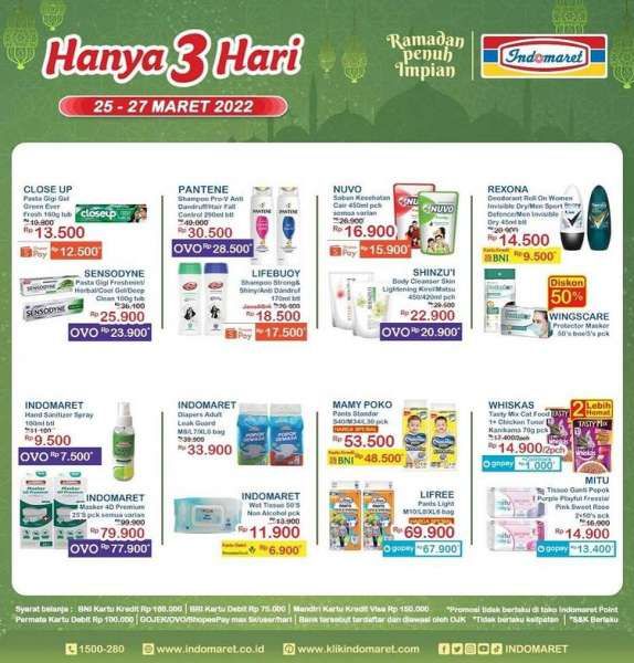 Promo JSM Indomaret 25-27 Maret 2022,  Potongan Harga Menjelang Bulan Ramadhan