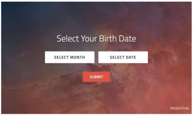 Situs What Did Hubble See on Your Birthday, Lihat Foto Astronomi Sesuai Tanggal Lahir
