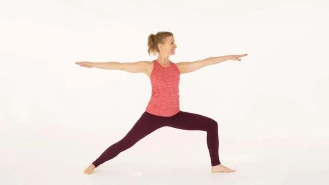 Warrior pose yoga