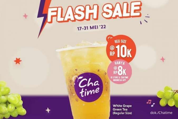 Promo Chatime Flash Sale 17-31 Mei 2022, Beli White Grape Green Tea Hanya Rp 8.000