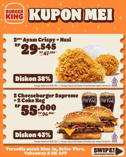 Promo Burger King Kupon Mei Hemat