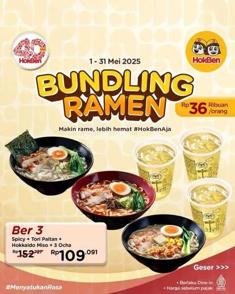 Bundling Hokben Ramen Bertiga