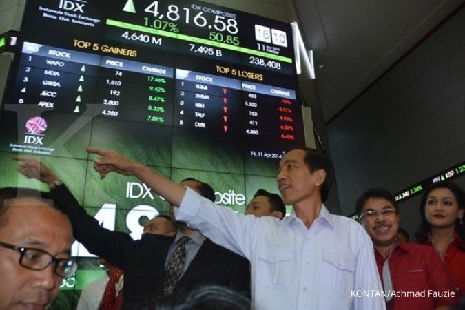 IHSG ditutup hijau saat Jokowi tiba di bursa