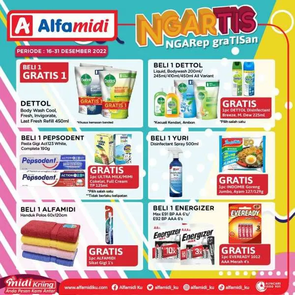 Promo Alfamidi Ngartis (Ngarep Gratisan) Periode 16-31 Desember 2022