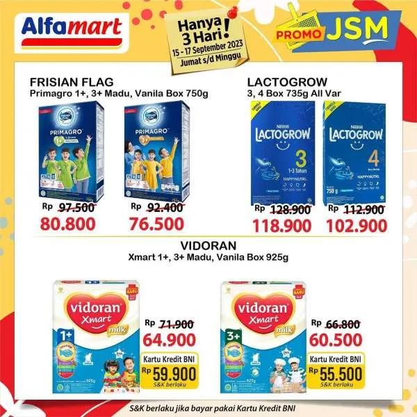 Promo JSM Alfamart Hanya 3 Hari Periode 15-17 September 2023