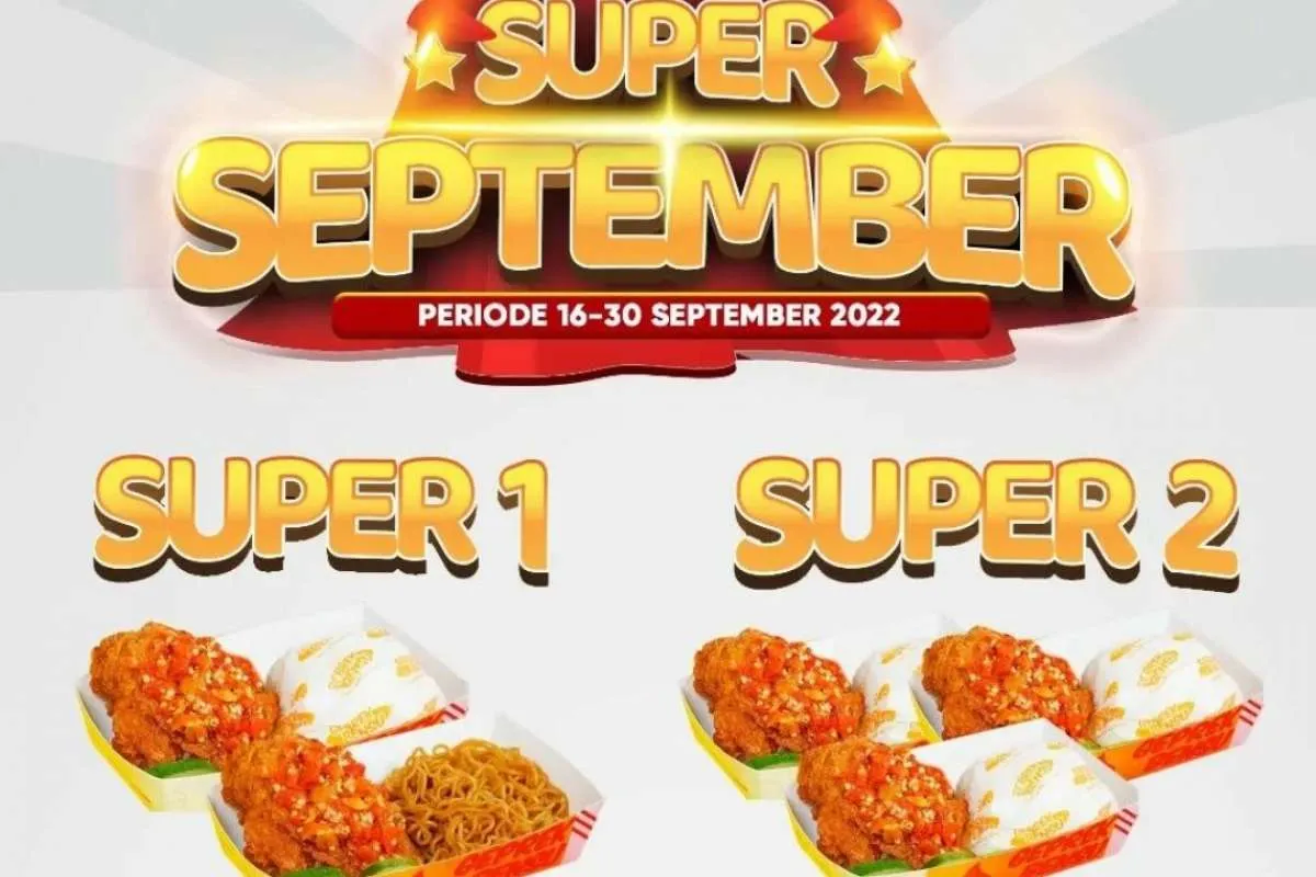 Promo Geprek Bensu 16-30 September 2022, Paket Super Punya Banyak Diskon Untung