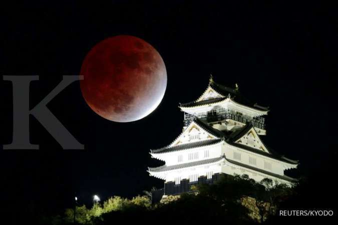 ILUSTRASI Bulan; LUNAR-ECLIPSE/JAPAN