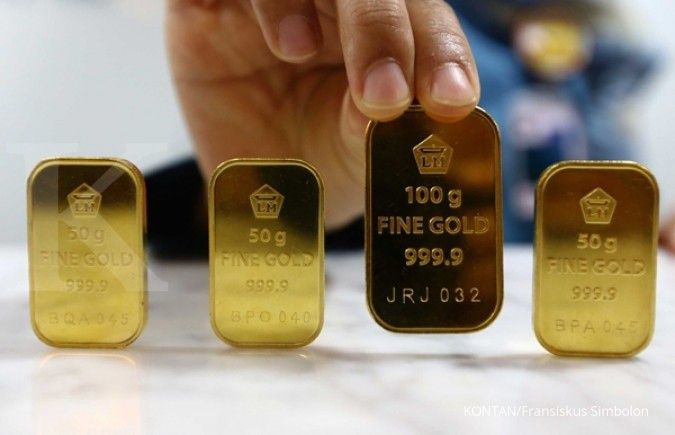 Harga emas Antam 1 gram hari ini turun Rp 4.000