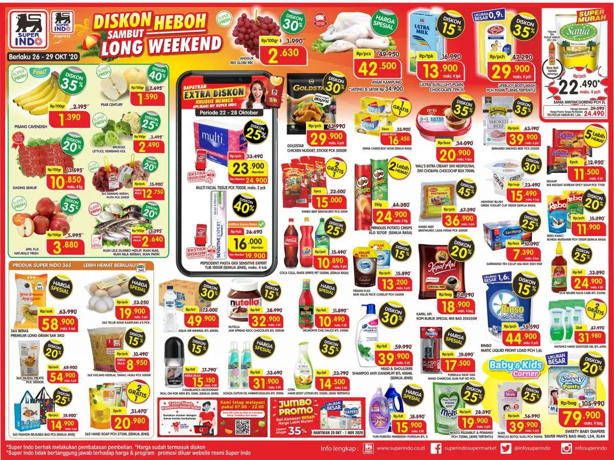 Promo Superindo weekday hari ini 26 Oktober 2020,  diskon hari kerja!