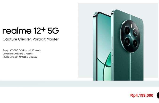 Spesifikasi & Harga HP Realme 12+ 5G Indonesia