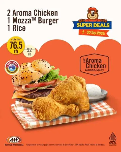 Promo A&W Super Deals Mozza Burger