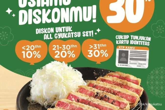 Promo Kimukatsu Akhir Bulan 29 Juli-2 Agustus 2024 Sediakan Diskon Sesuai Usia