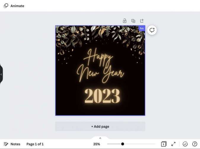 Kartu ucapan Selamat Tahun Baru 2023