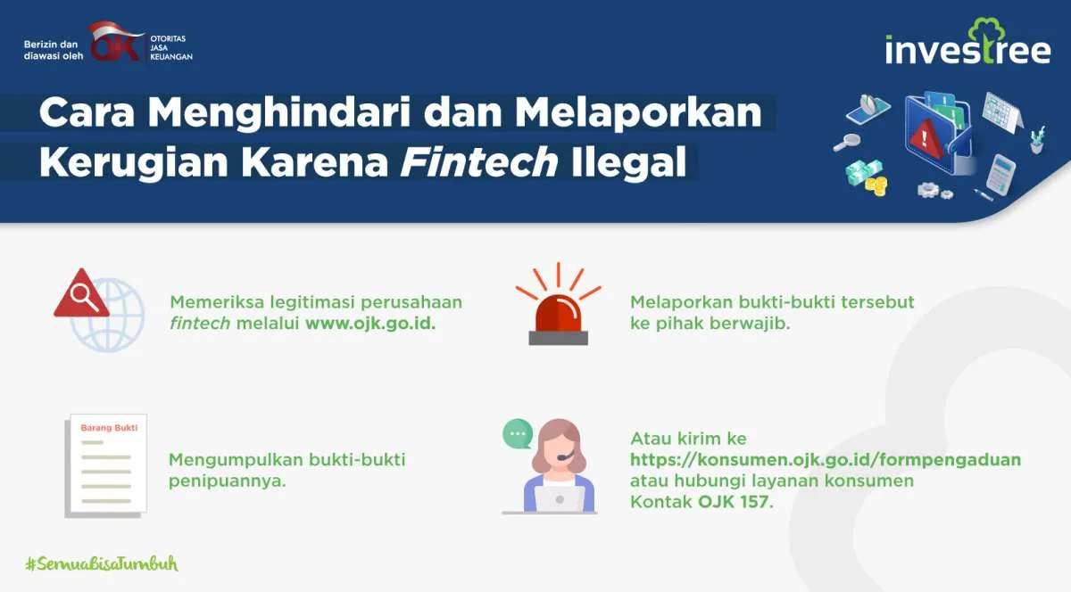 Kiat hindari kerugian dan melaporkan fintech ilegal