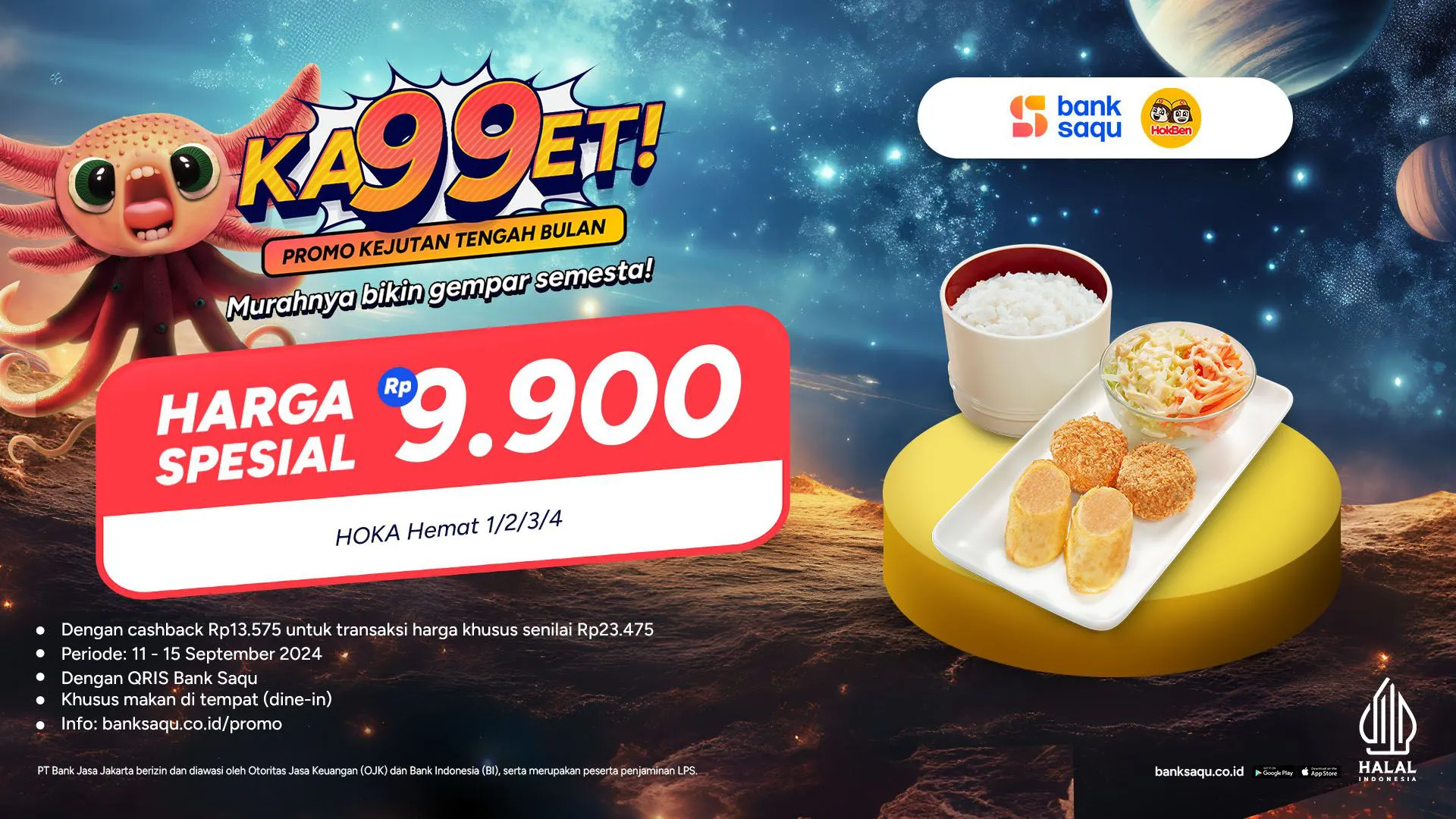 Promo Hokben Ka99et Rp 9.900 edisi Tengah Bulan 11-15 September 2024
