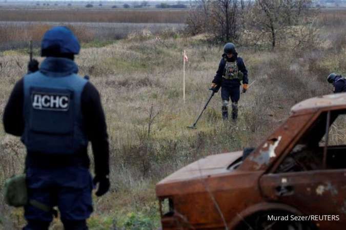 Tentara Ukraina Diduga Gunakan Ranjau Darat Terlarang dalam Perang