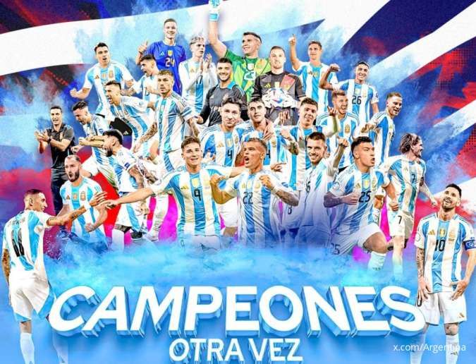 Hasil Argentina vs Kolombia: Menang 1-0, Argentina Juara Copa America 2024