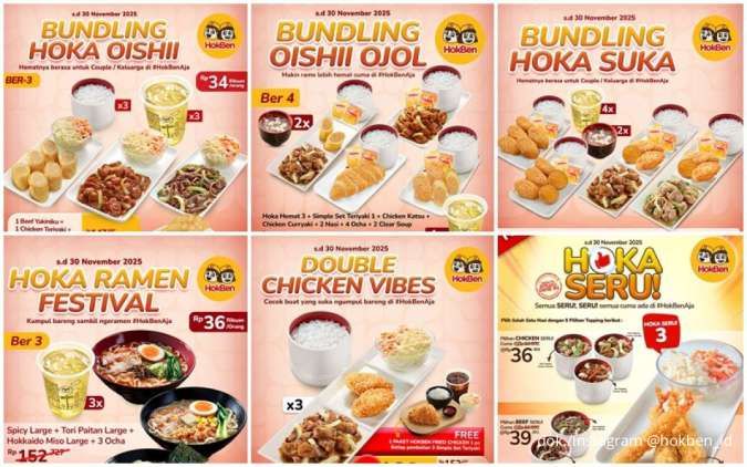 Kumpulan Promo HokBen Akhir Bulan November, Makan Enak Mulai Rp 28.000-an/Orang
