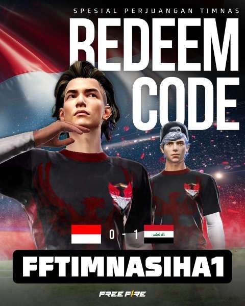Kode redeem FF terbaru edisi spesial perjuangan Timnas