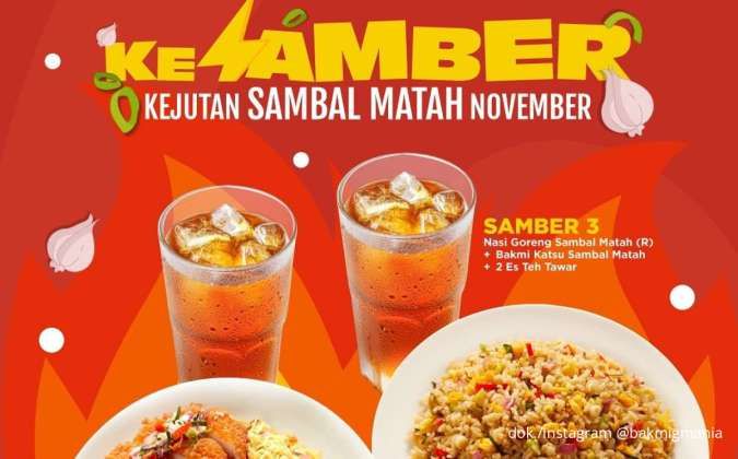 Promo Kesamber Bakmi GM November 2025, 3 Pilihan Paket Komplit Mulai Rp 36.000-an