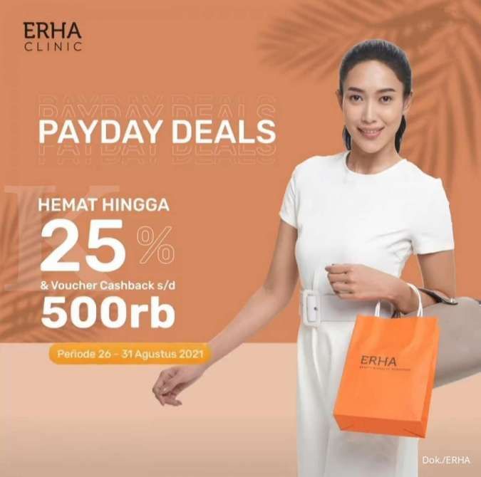 Promo Treatment dan Produk ERHA Edisi Gajian, Ada Diskon s/d 25% dan Cashback