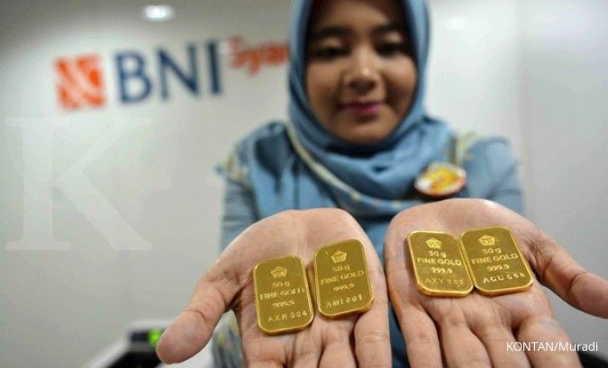 Harga emas Antam hari ini naik Rp 8.000 per gram