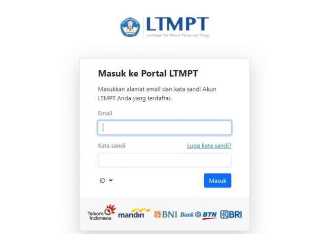 cara daftar akun LTMPT