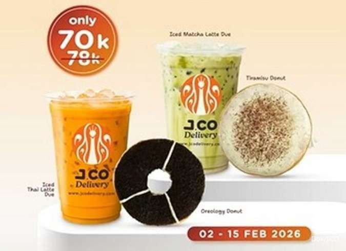 Promo J.CO Februari 2026, Beli 2 Minuman & 2 Donut Cuma Rp 70.000 Saja