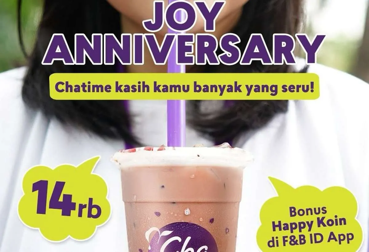 Promo Chatime Anniversary ke-14 Hanya Hari Ini 25 Februari 2025, Cuma Rp 14.000 Saja